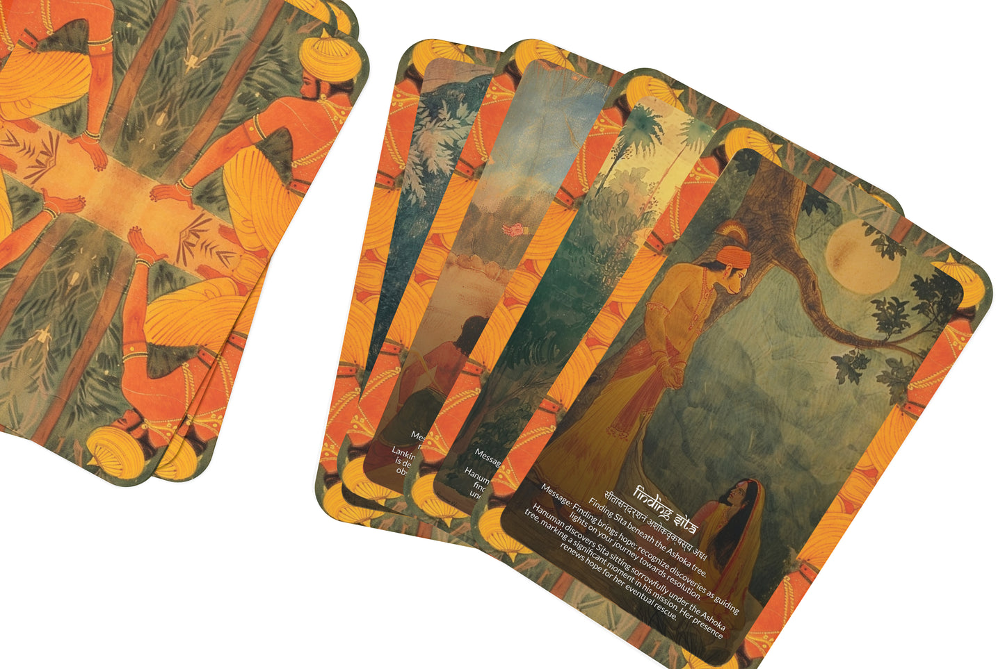 Sundara Kāṇḍa Oracle Cards - 22 Cards  - Embracing the heroic journey of Hanuman, symbolizing hope, devotion, and selfless service.