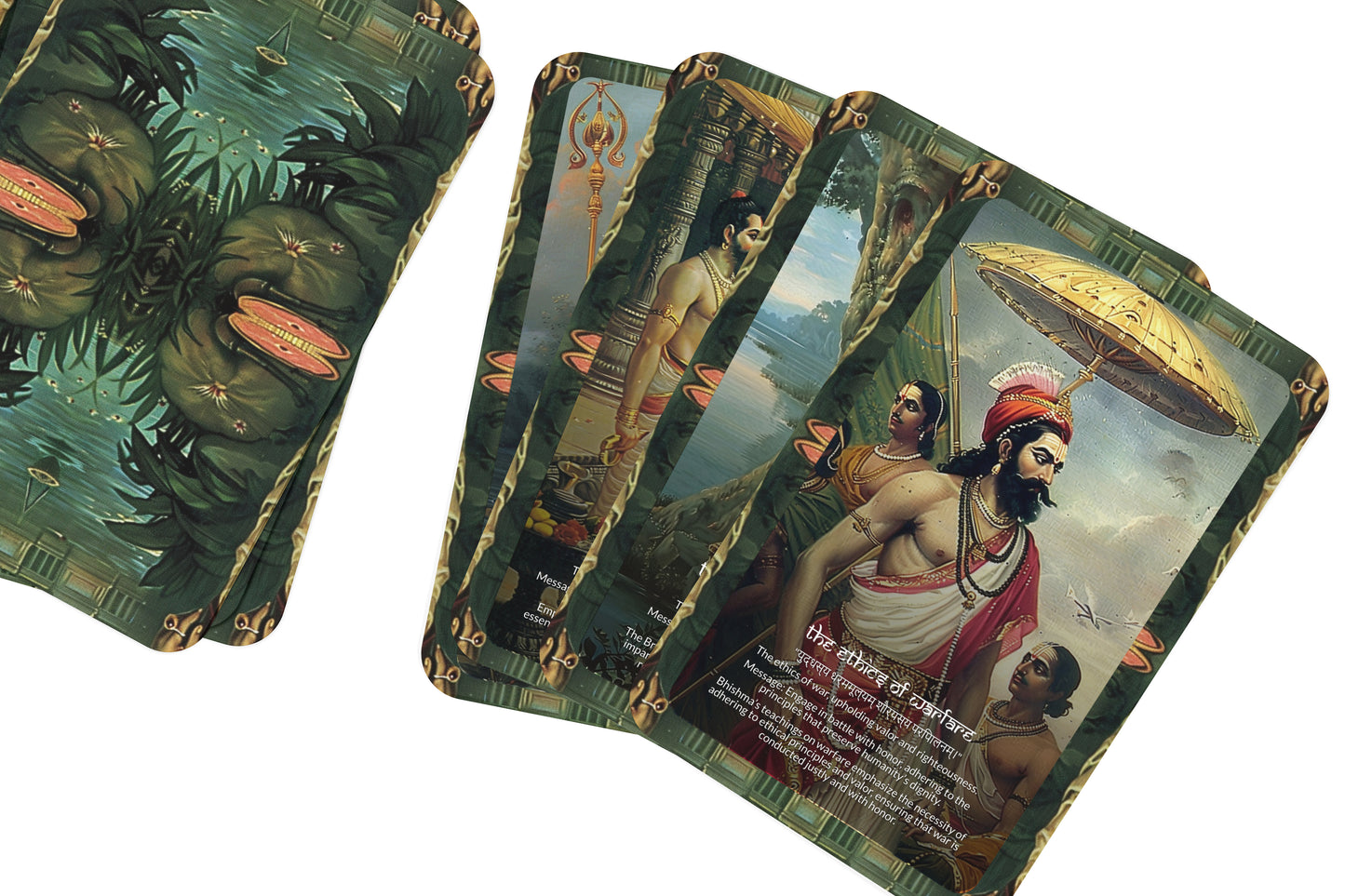 Anushasana Parva Oracle Cards - 22 Cards - Gaining wisdom on duty, discipline, and righteousness through the teachings of Bhishma.