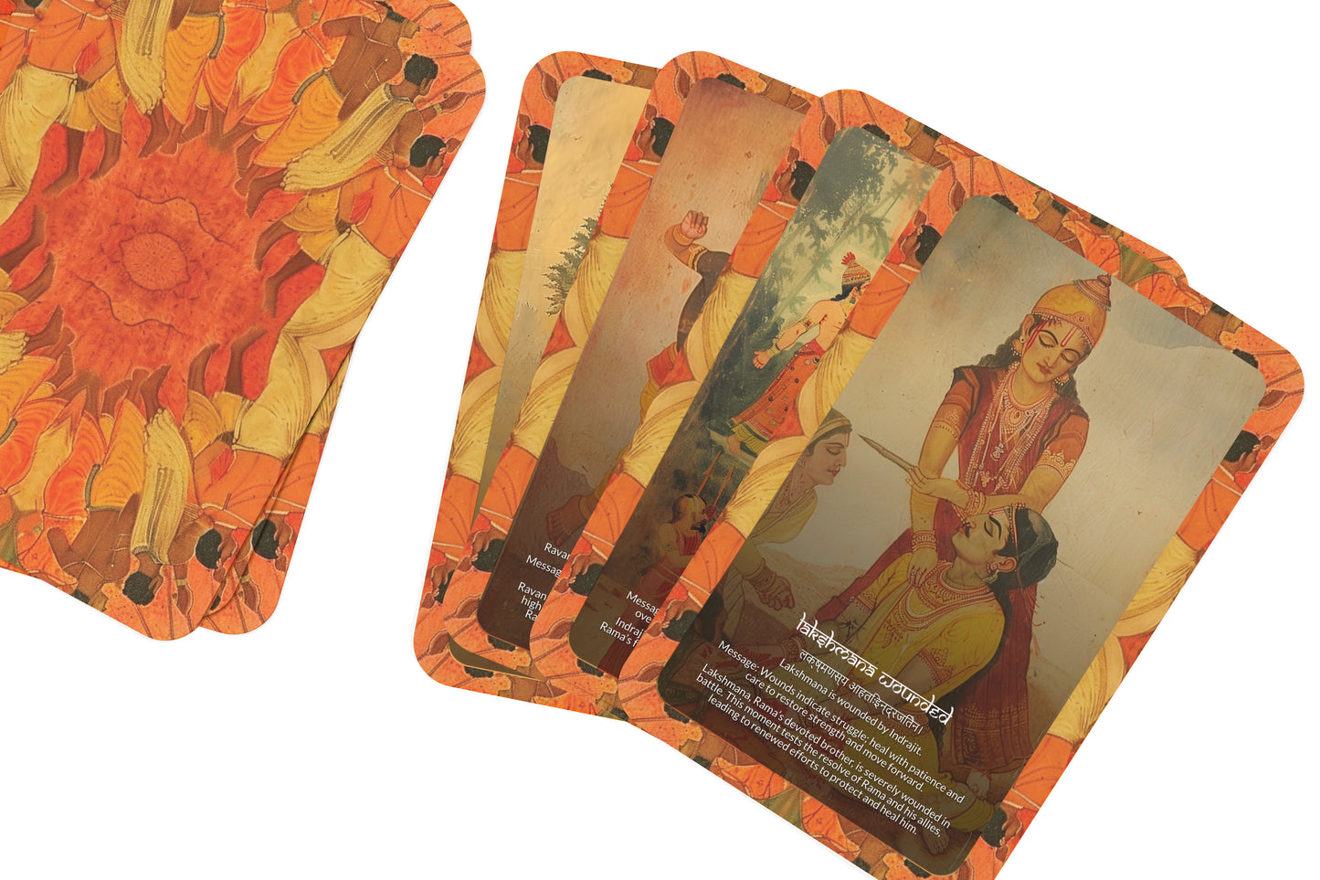 Yuddha Kāṇḍa Oracle Cards - 22 Cards - Battling inner and outer demons, symbolizing victory through righteousness, courage, and justice.