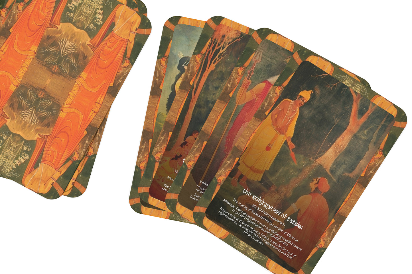 Bāla Kāṇḍa Oracle Cards - 22 Cards - Unveiling the divine origins of Lord Rama, reflecting on childhood, destiny, and purpose.