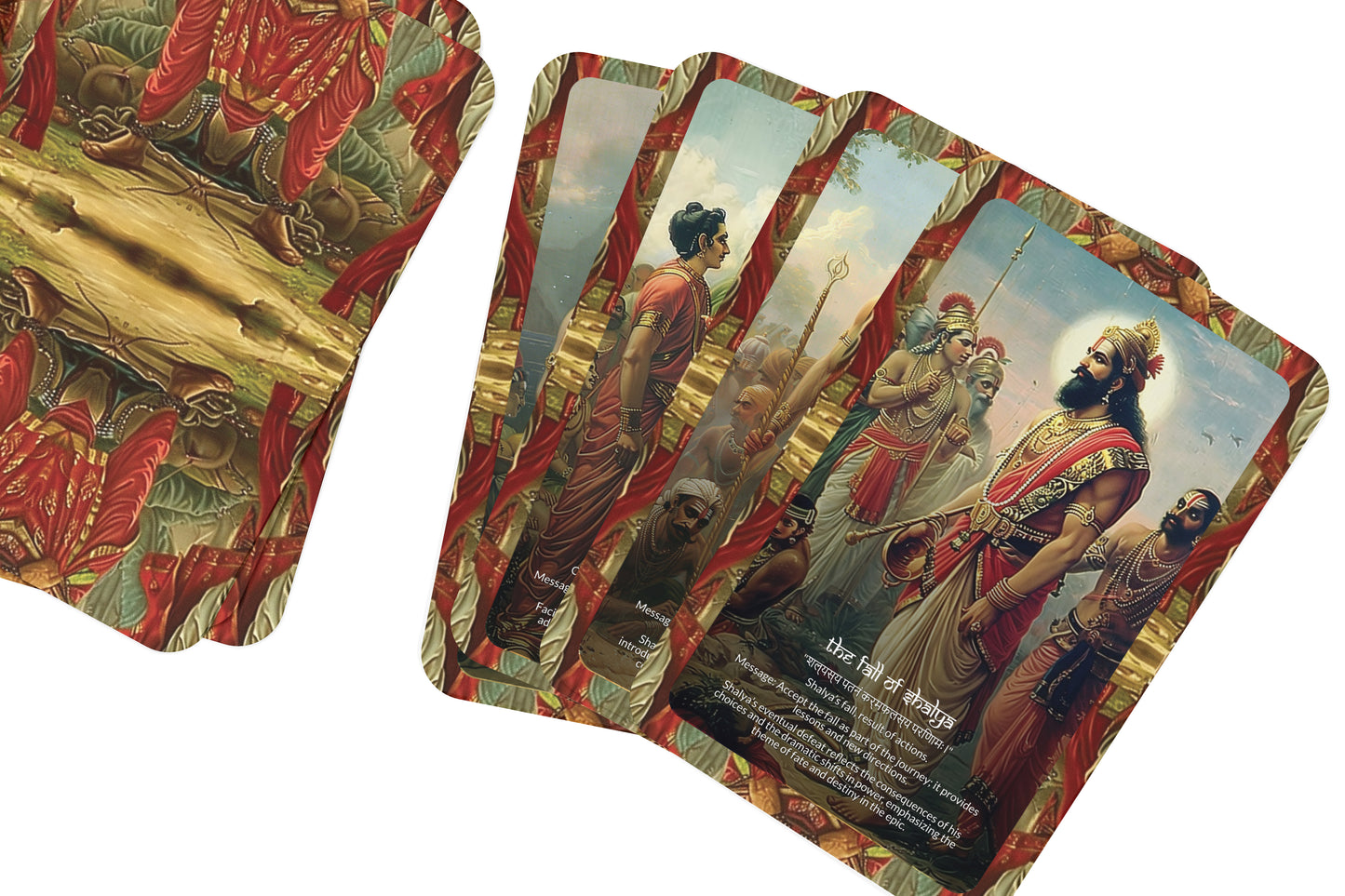 Shalya Parva Oracle Cards - 22 Cards - Exploring the challenges and moral conflicts of war through Shalya’s role.