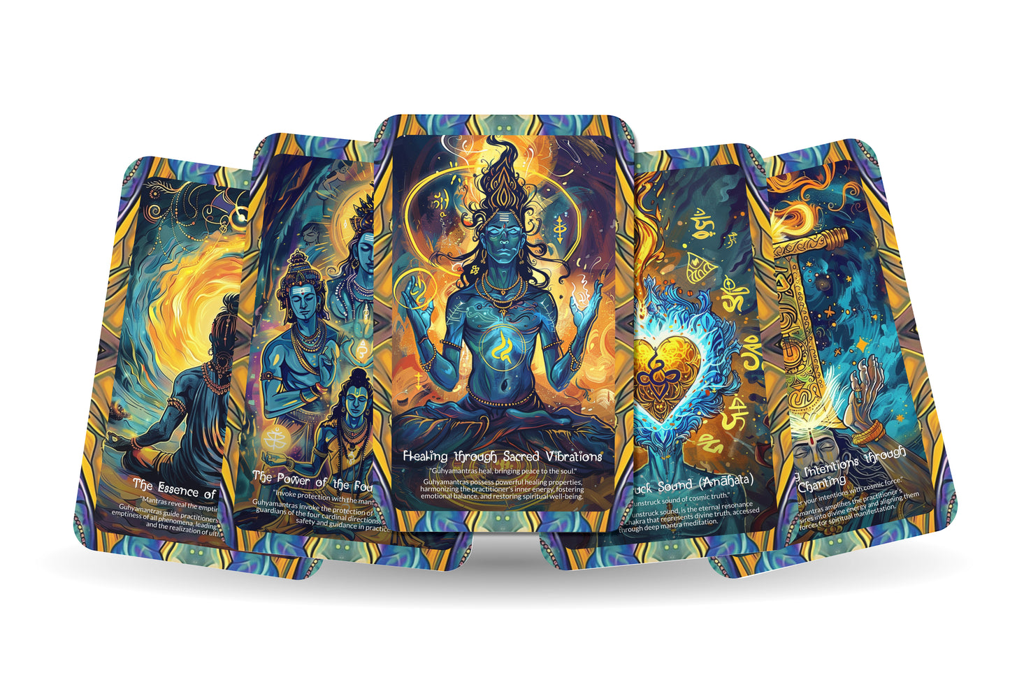 Guhyamantra in Buddhism Oracle Cards - 22 Oracle Cards - Discovering the hidden mantras that unlock deep spiritual truths in Buddhism.