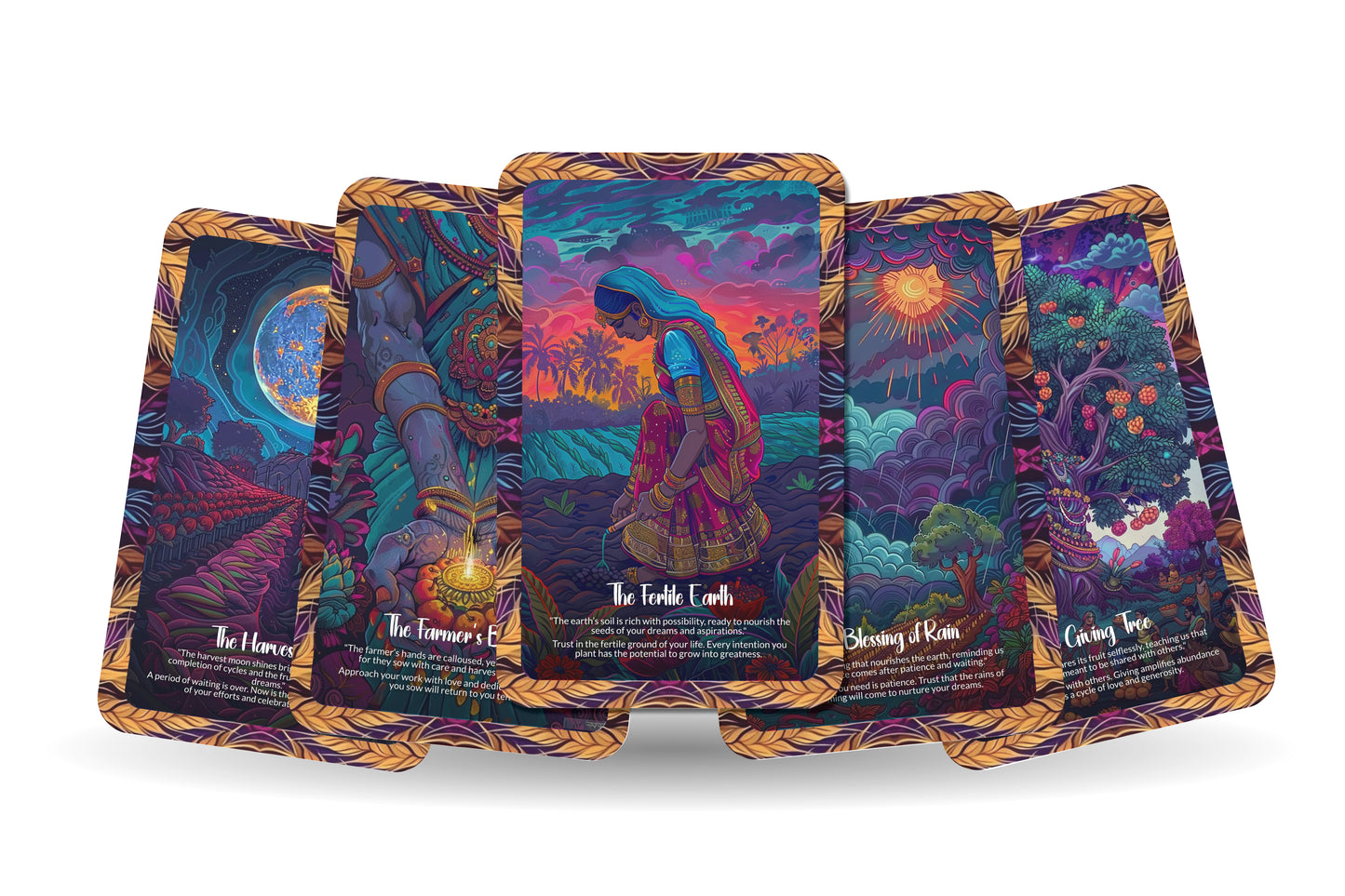 Harvest Blessings Oracle Cards – 22 Cards Abundance & Gratitude Deck for Prosperity & Seasonal Energy