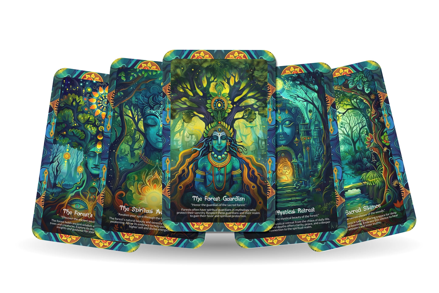 The Noble Path of Forest Beauty Oracle Cards - 22 Oracle Cards - Discovering the beauty and wisdom of the forest as a guide on the noble path.