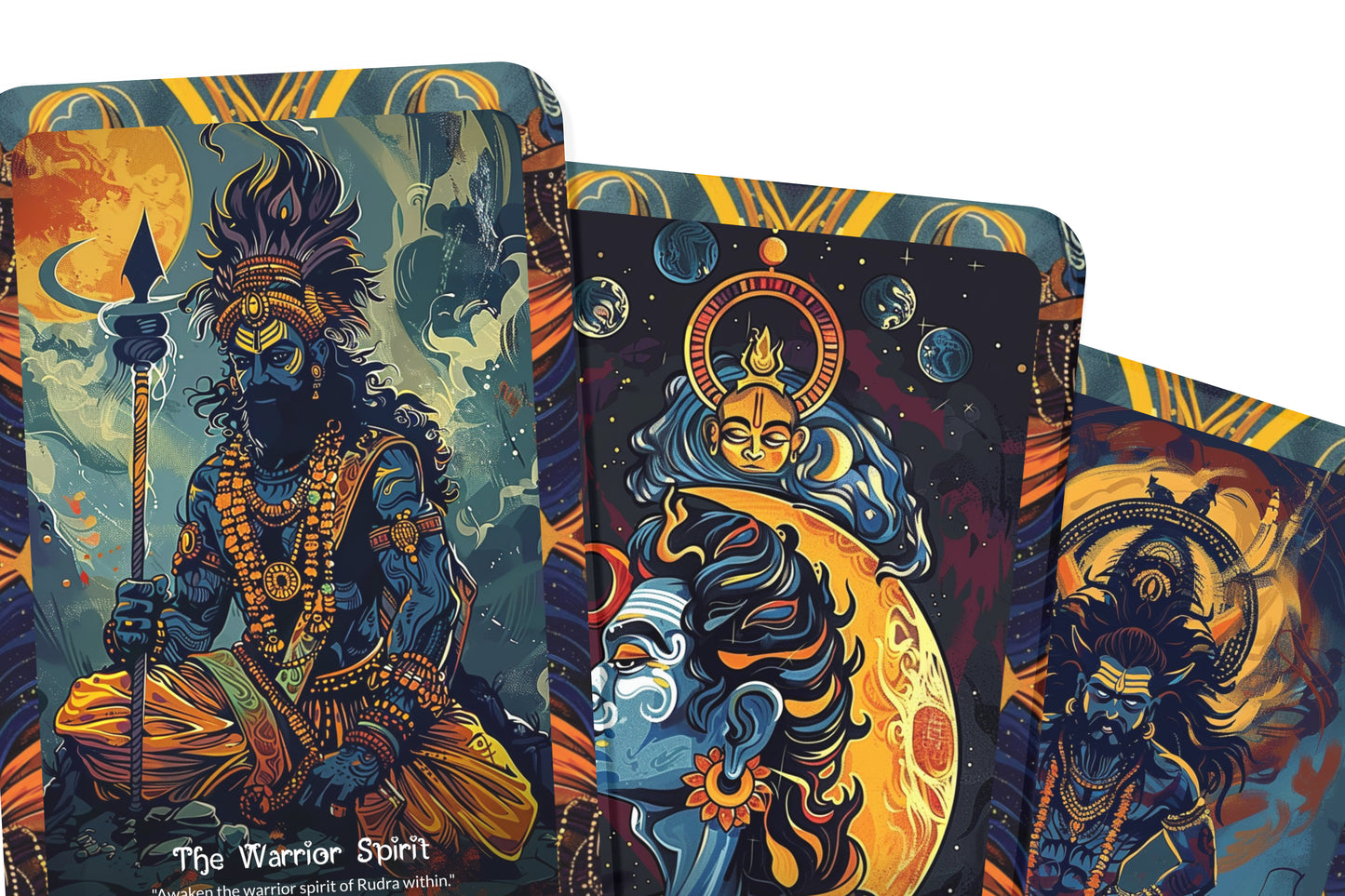 The Mystical Power of Rudra Oracle Cards - 22 Oracle Cards - Tapping into the fierce and transformative power of Rudra, the great destroyer.