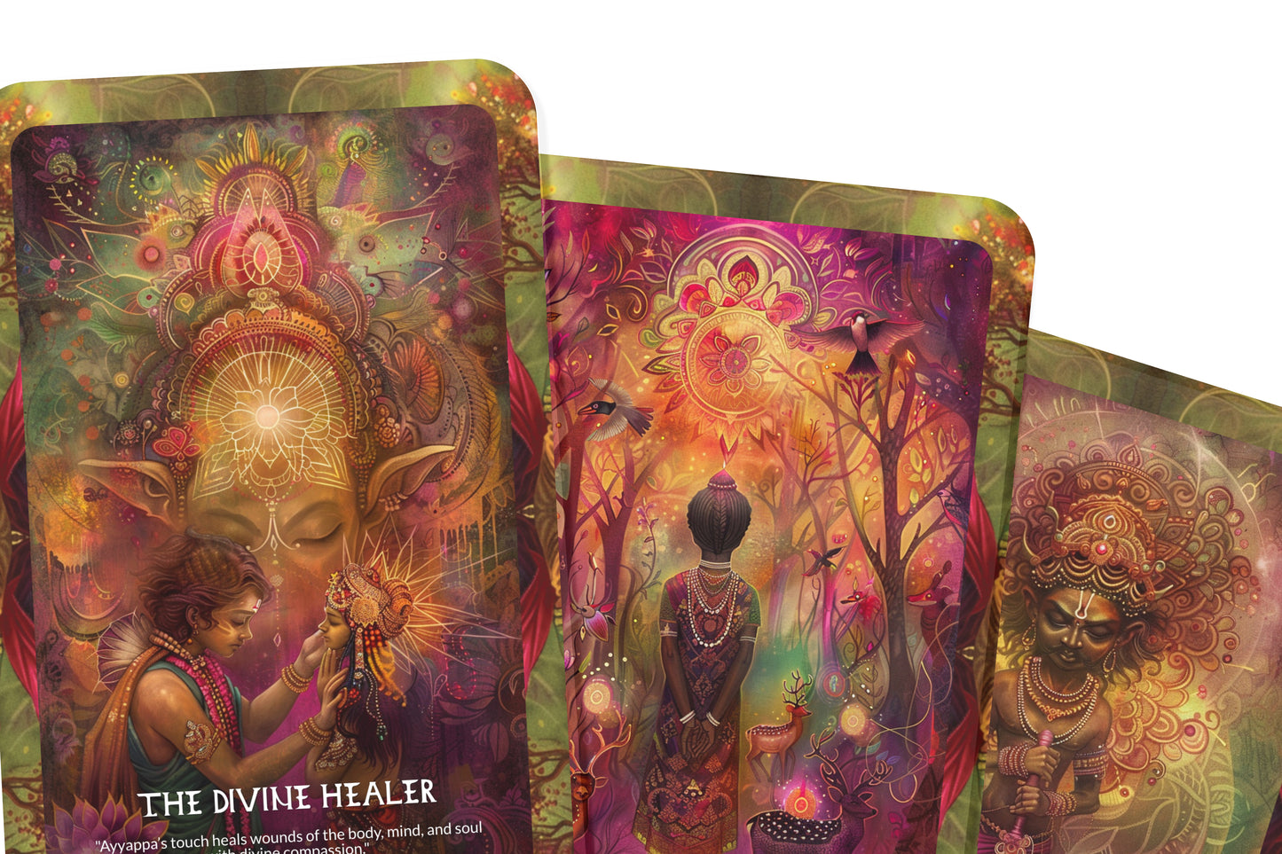 Ayyappa's Sacred Path Oracle Cards – 22 Cards Hindu Mythology Deck for Devotion & Divine Energy