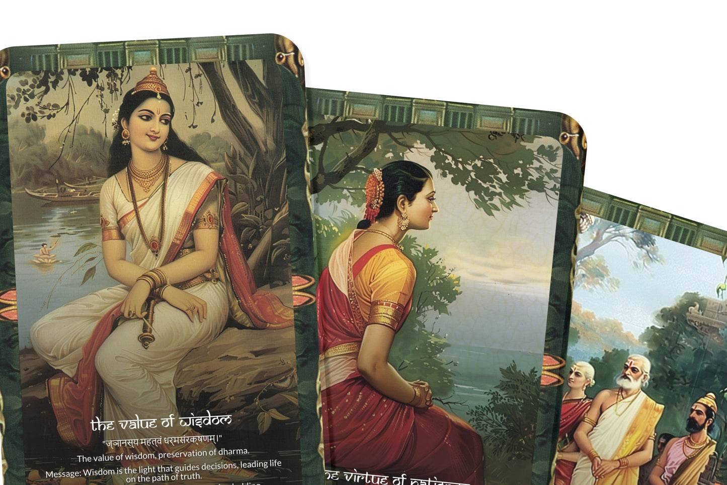 Anushasana Parva Oracle Cards - 22 Cards - Gaining wisdom on duty, discipline, and righteousness through the teachings of Bhishma.