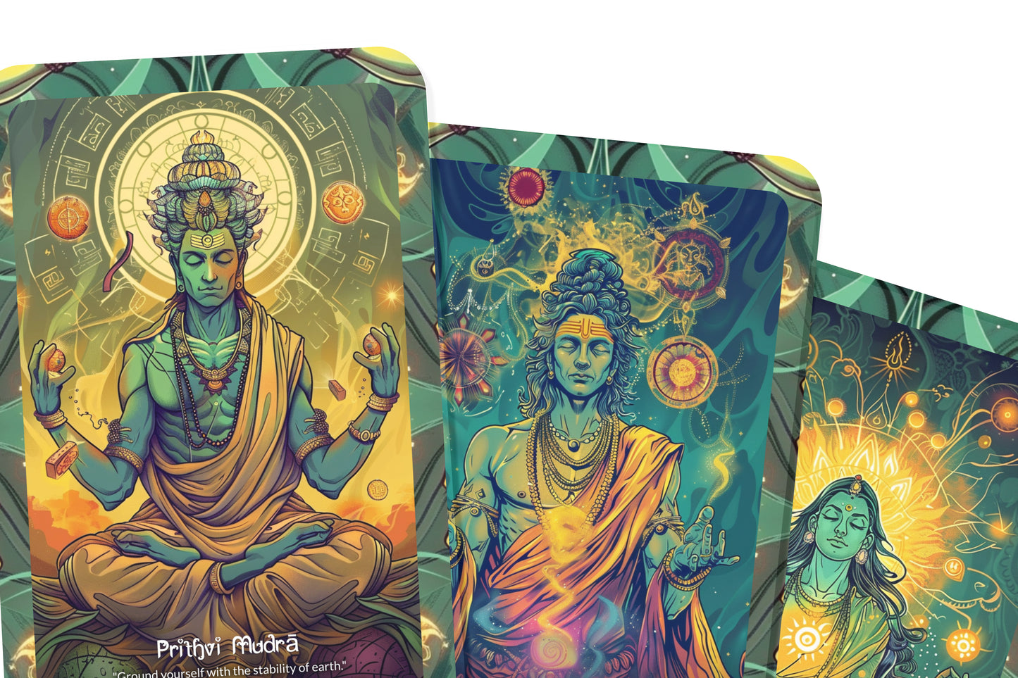 Mudrā (Hand Gestures) Oracle Cards - 22 Oracle Cards - Exploring the sacred hand gestures that unlock spiritual power and grace.