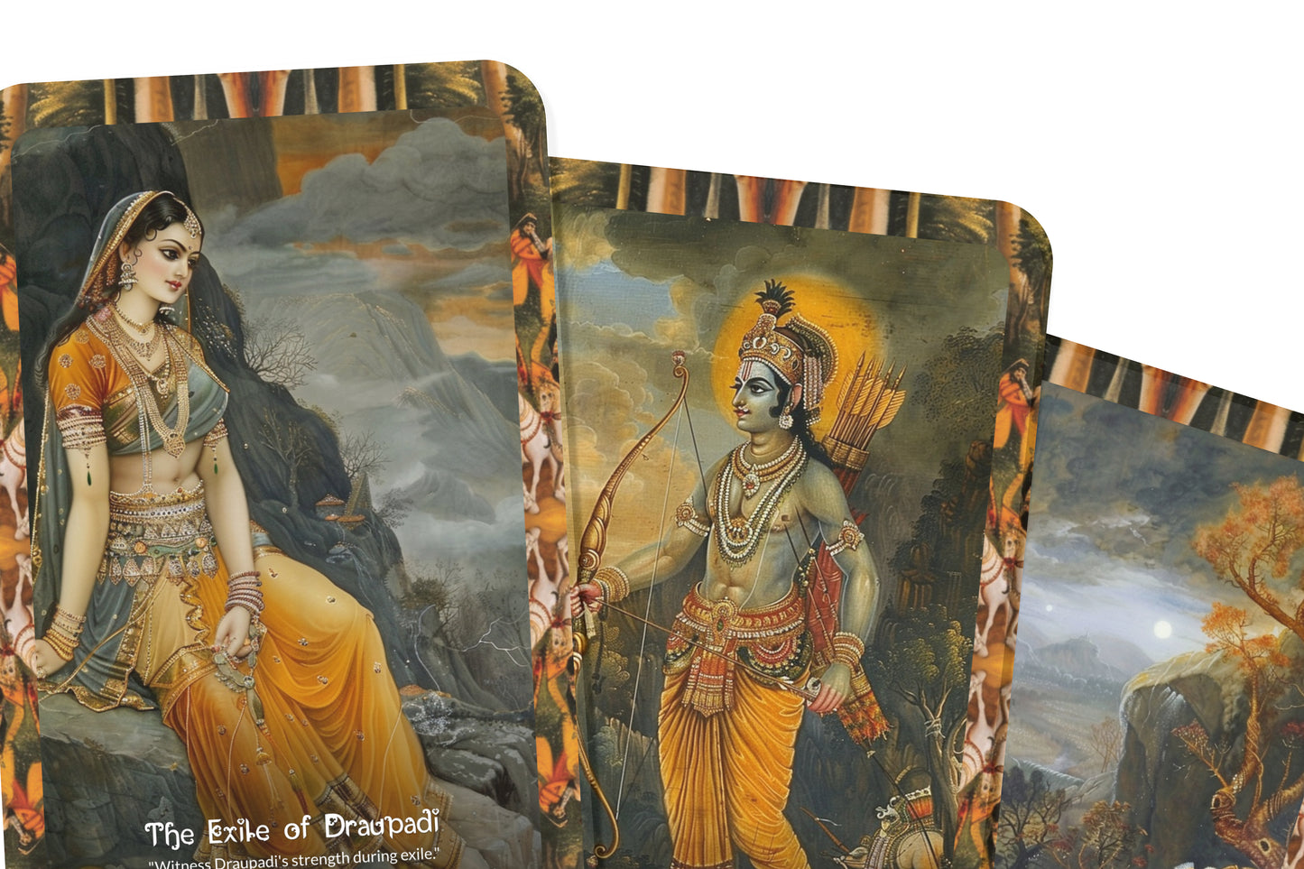 The Journey of the Pandavas Oracle Cards - 22 Oracle Cards - Following the spiritual journey and challenges faced by the Pandavas.