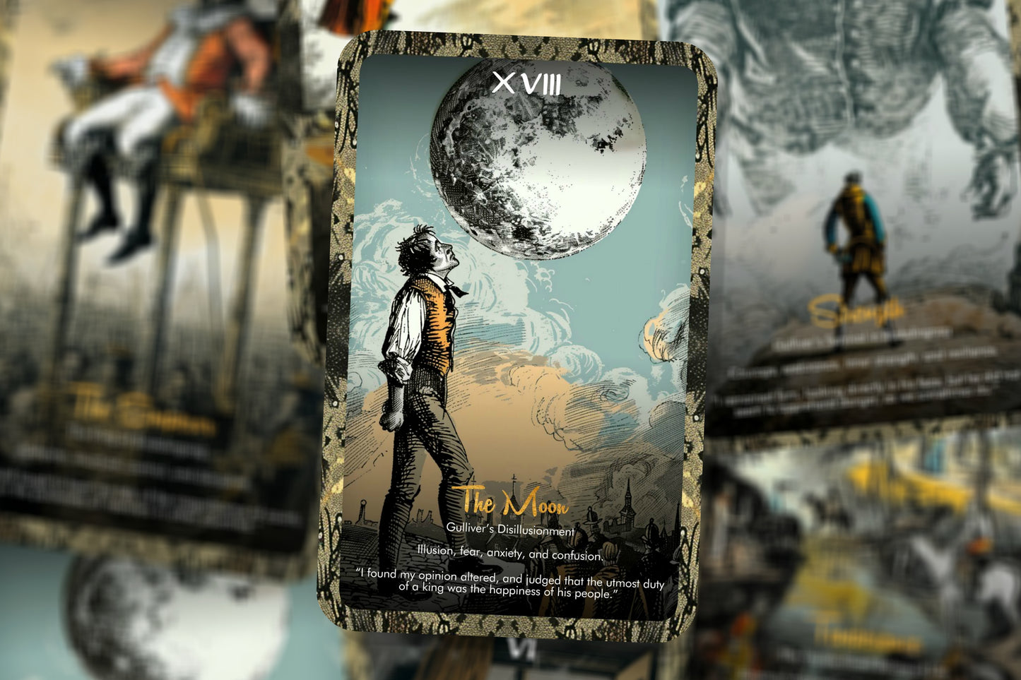 The Tarot of Gulliver - 22 Major Arcana - Divination tools - Draws inspiration from Jonathan Swift's Gulliver's Travels