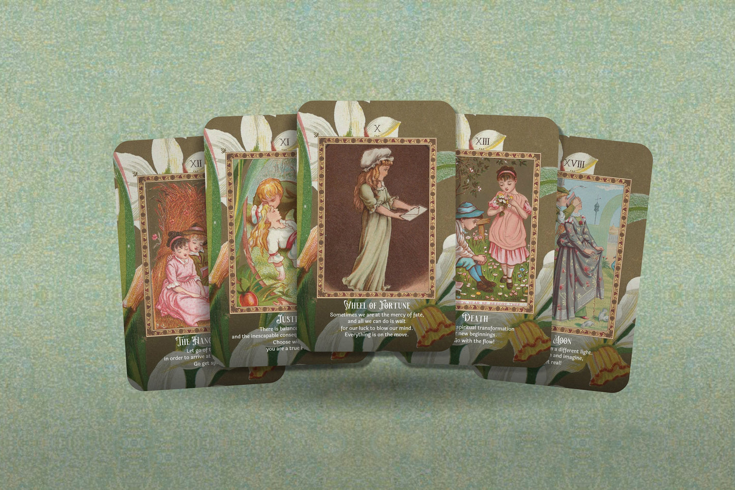 Victorian Tarot - Victorian Cards - Major Arcana - Tarot - Tarot Deck - Fortune Telling - Divination tools - Tarot Gift - Kate greenway