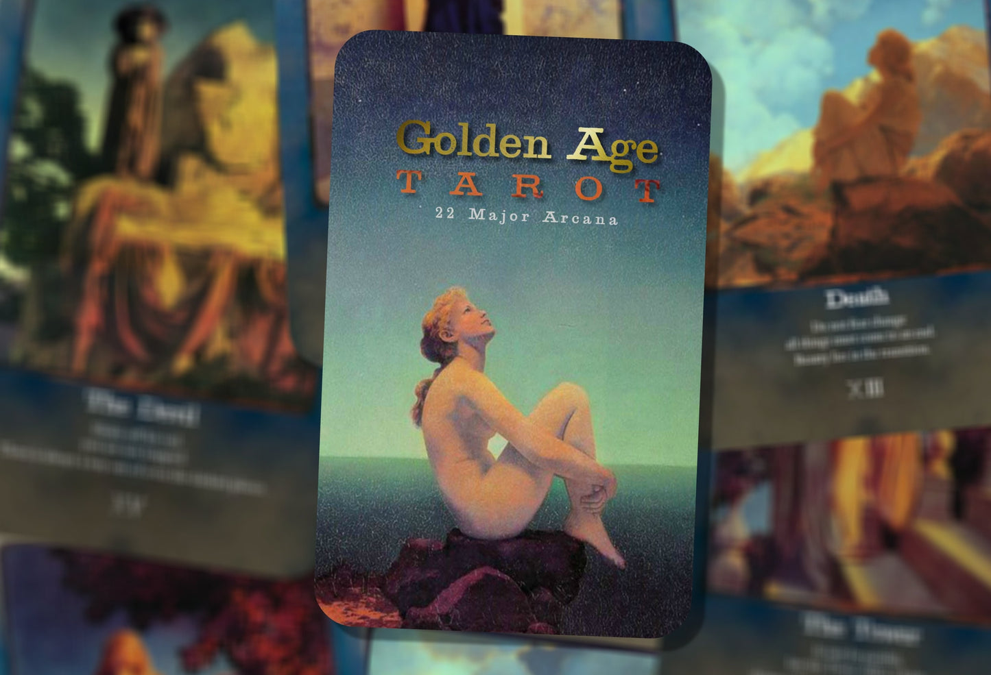 Golden age Tarot  - Major Arcana - Maxfield Parrish - Tarot Deck - Fortune Telling - Divination tools - Tarot Gift -  Illustrated Cards