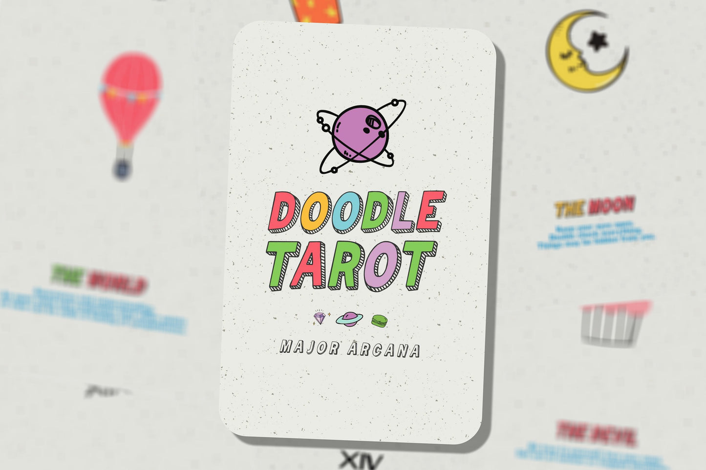 Doodle Tarot - Major Arcana - Doodle art tarot - Tarot Deck - Fortune Telling - Divination tools - Tarot Gift -  Illustrated Cards