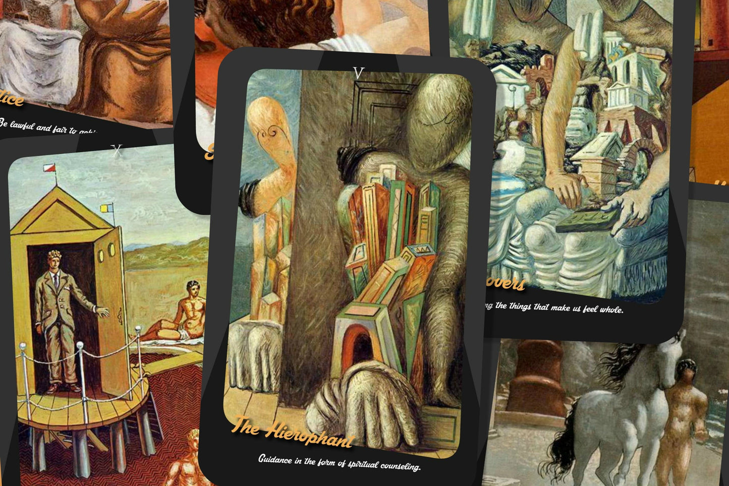 Surrealism Tarot - Giorgio de Chirico - Major Arcana - cards - Tarot Deck - Fortune Telling - Divination tools - Tarot Gift - Fine art Cards