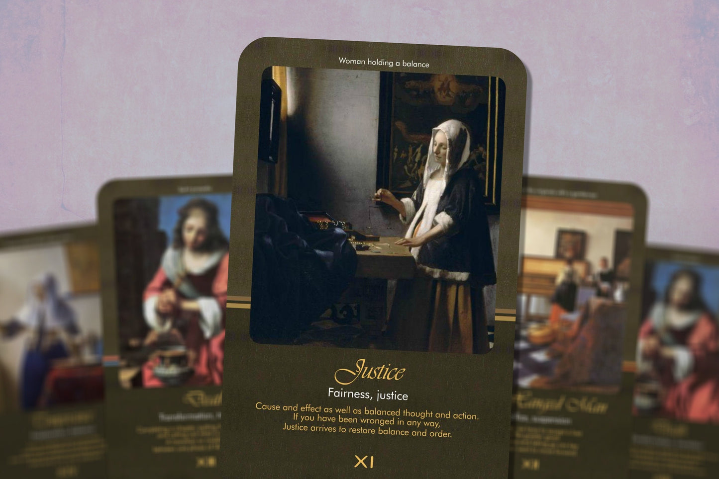 The Tarot of Vermeer - Major Arcana - Baroque Tarot - Tarot Deck - Fortune Telling - Divination tools - Tarot Gift - Illustrated Cards