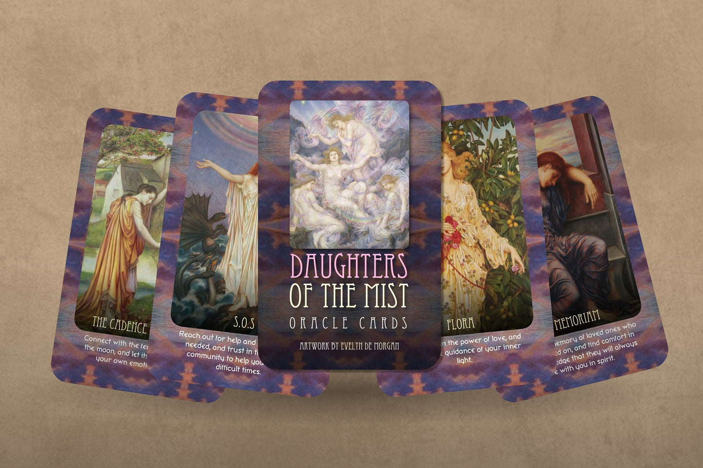 Daughters of the Mist Oracle Cards - Artwork by Evelyn de Moragan - 24 cards - Oracle Cards - Classic -  Fortune Telling - Divination tools