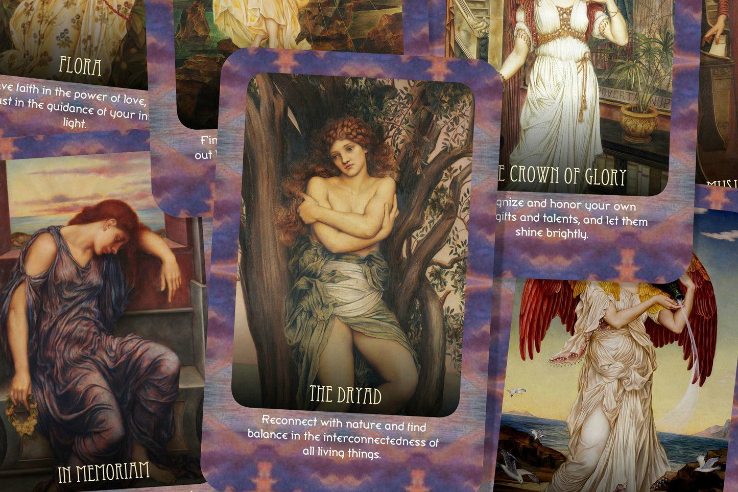 Daughters of the Mist Oracle Cards - Artwork by Evelyn de Moragan - 24 cards - Oracle Cards - Classic -  Fortune Telling - Divination tools