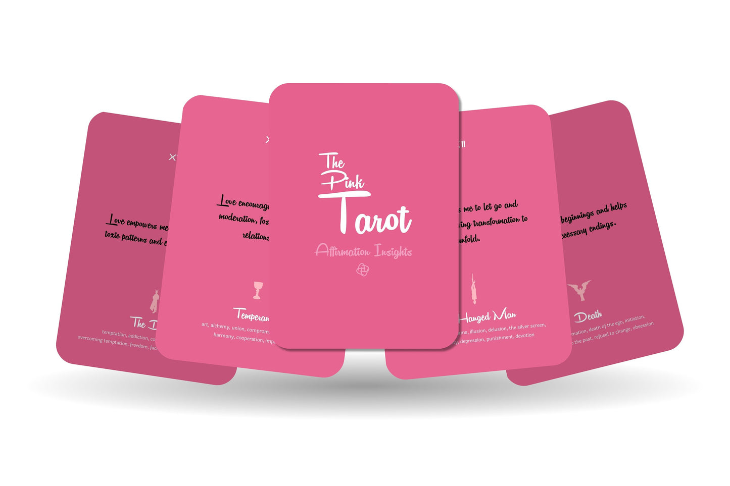 The Pink Tarot - Love Affirmations - 78 cards - Tarot - Tarot Deck - Fortune Telling - Divination tools