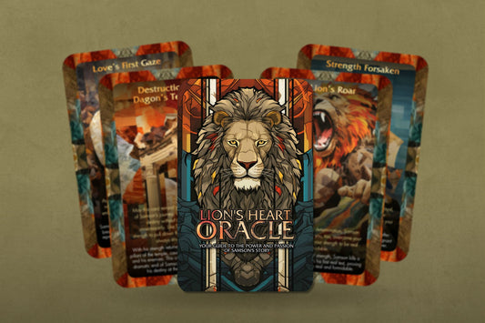 Lion's Heart Oracle - Your guide to the power and passion of Samson's story - Oracle Cards - Samson -  Oracle Deck - Divination tools