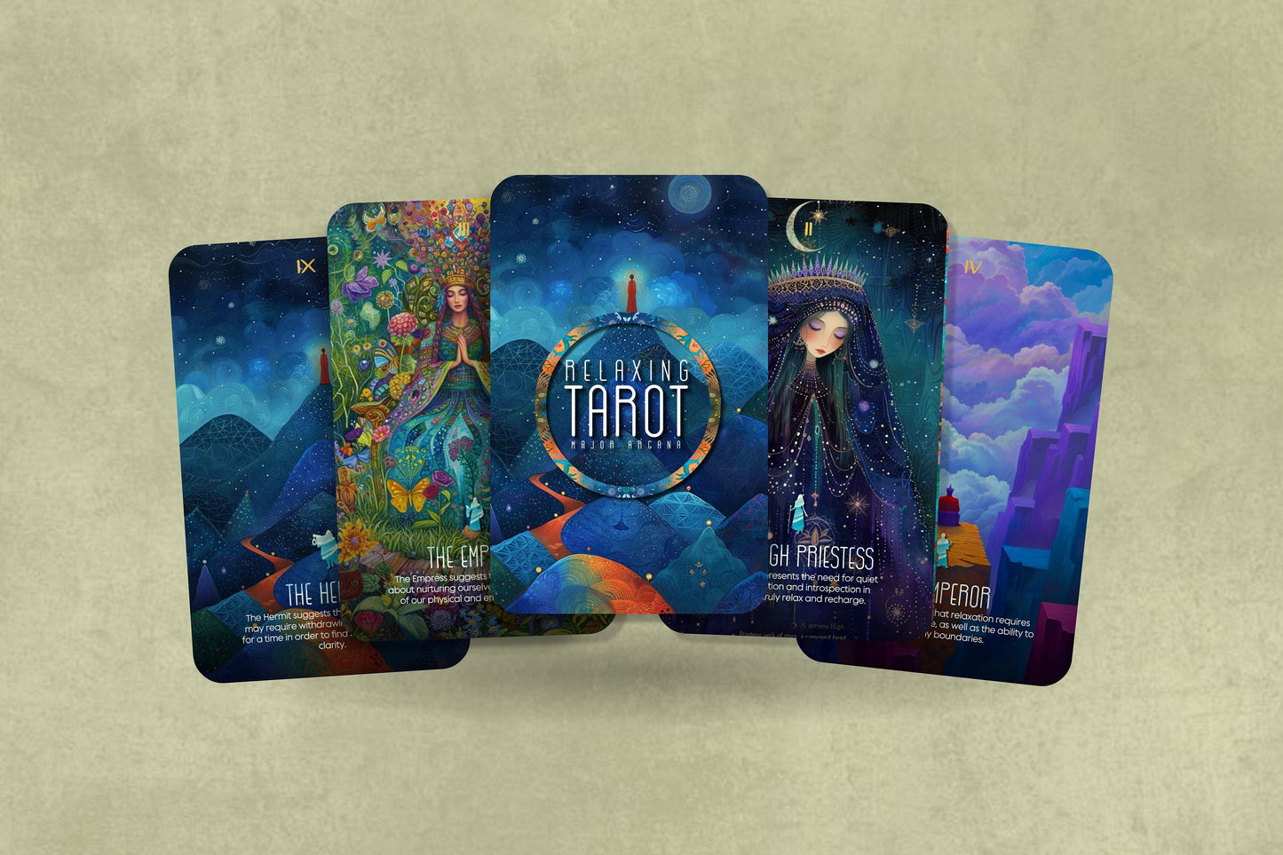 The Relaxing Tarot  - Major Arcana - 22 tarot for Relaxation - Major Arcana Insights - Tarot Cards - Tarot Deck - Divination Tools