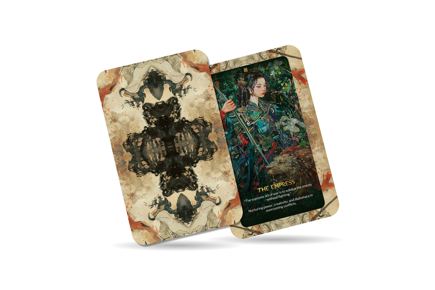 The Art of War Tarot - Major Arcana - A Strategic Guide to Life's Battles - Divination tools - Inspired by Sun Tzu