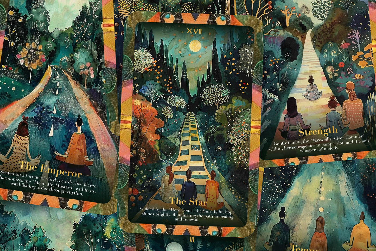 Happy Road Tarot - Major Arcana - A Journey Inspired by the Fab Four - Divination tools -