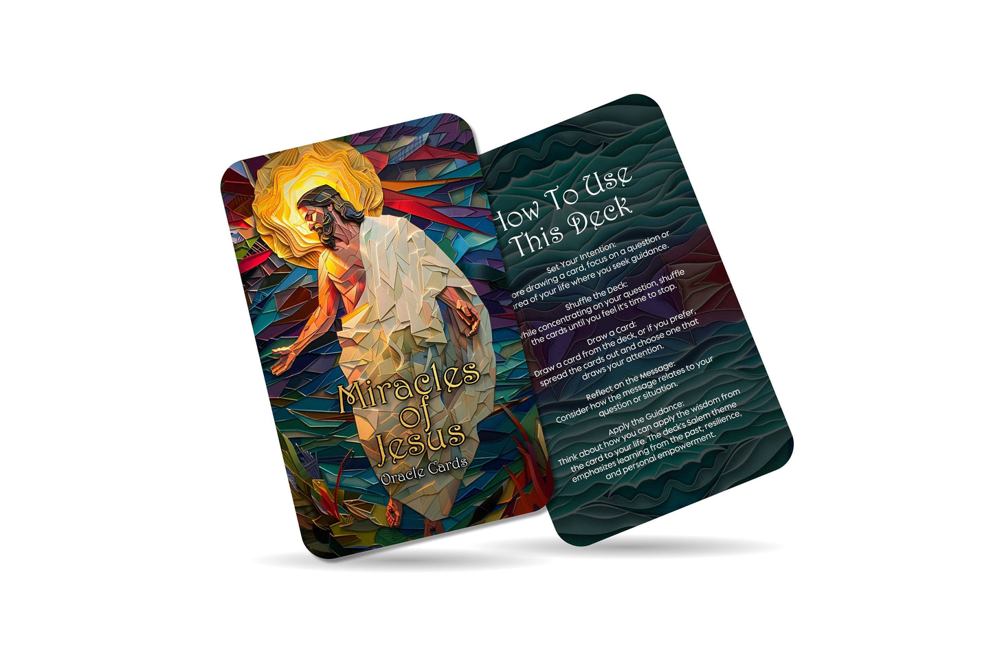 Miracles of Jesus Oracle Cards - Affirmations inspired by the profound miracles performed by Jesus - For daily reflection - Divination tool