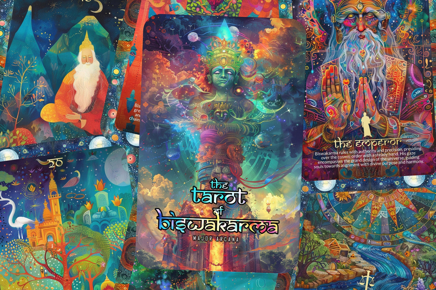 The Tarot of Biswakarma - Major Arcana - A unique spiritual journey - guided by the Hindu deity renowned for wisdom and obstacle removal.