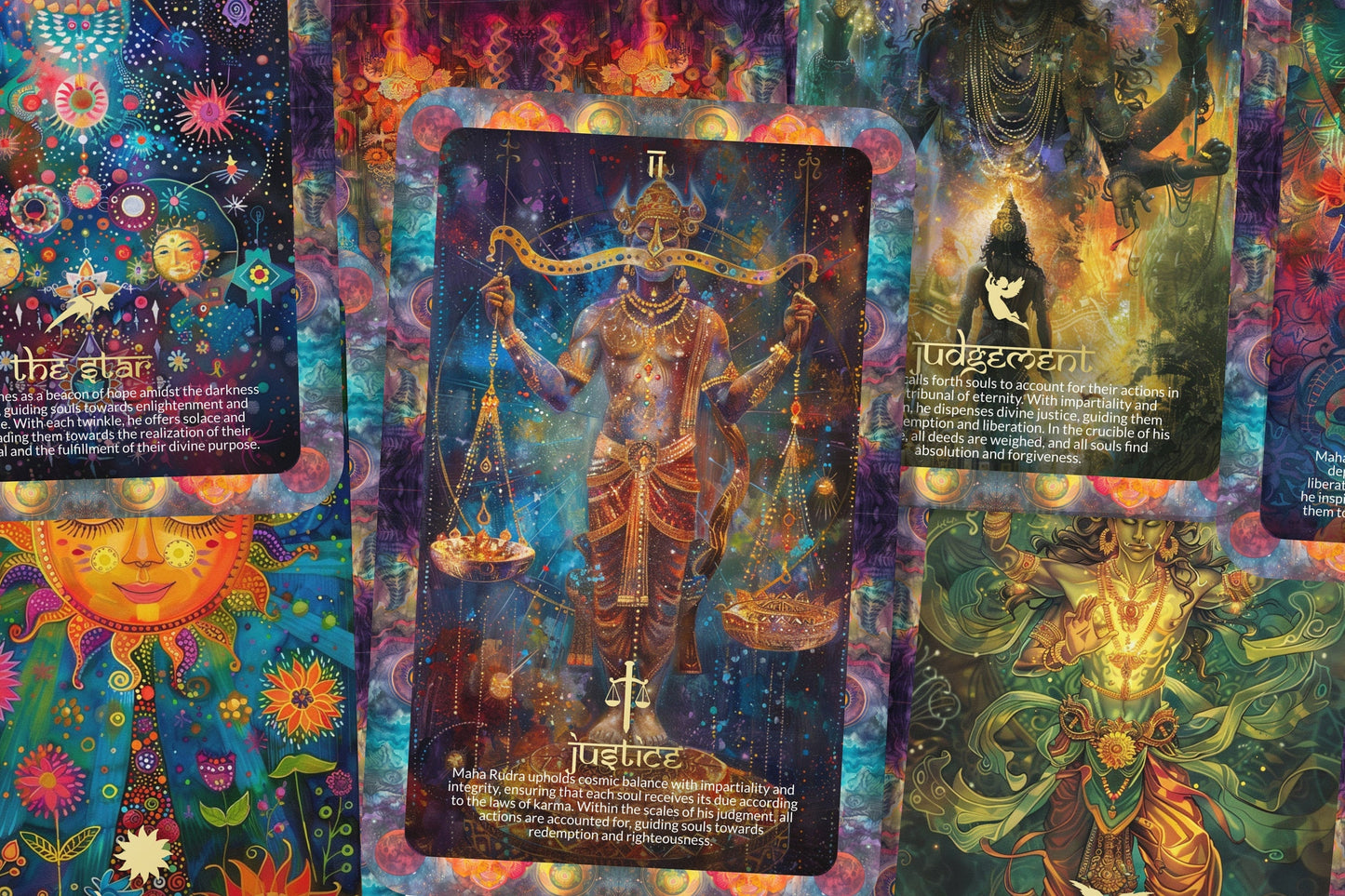 The Tarot of Maha Rudra - Major Arcana - A unique spiritual journey - Manifestation of Shiva, cycles of destruction followed by renewal.