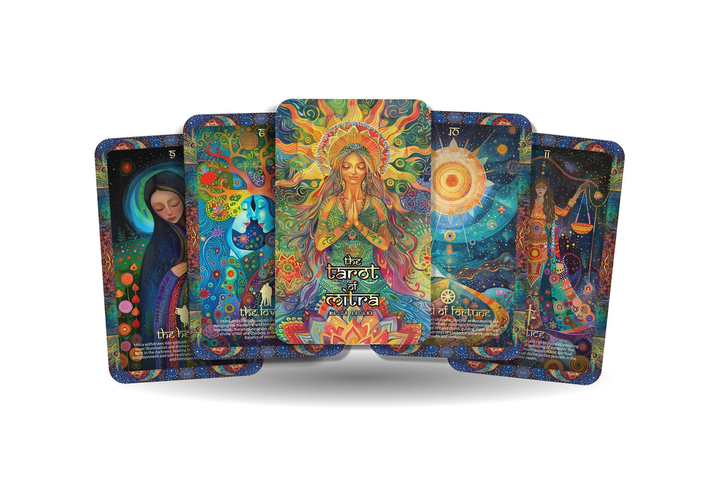 The Tarot of Mitra - Major Arcana - A unique spiritual journey - Goddess of light, friendship, and alliances, harmony and understanding.