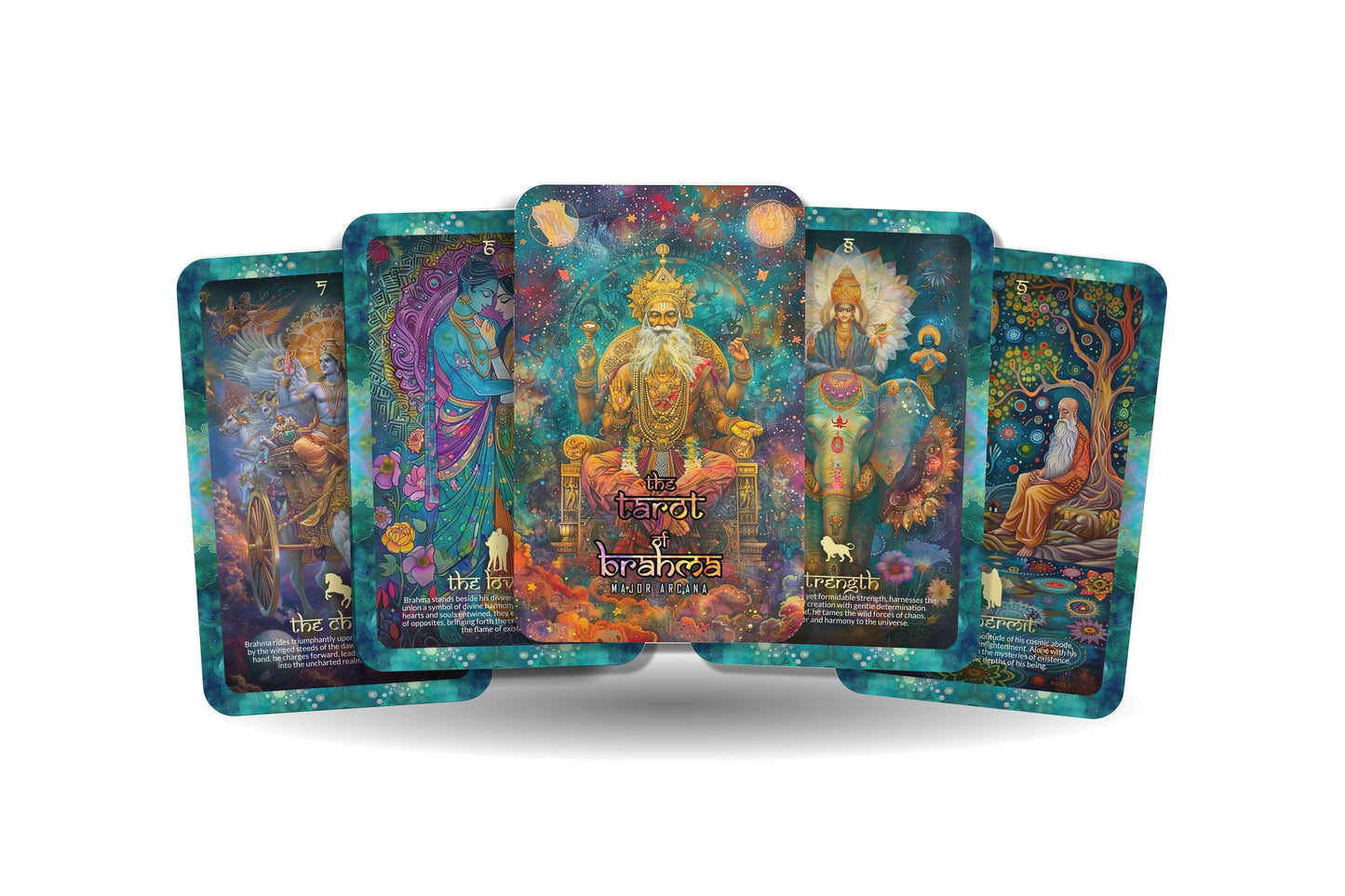 The Tarot of Brahma - 22 Major Arcana - A unique spiritual journey - The Hindu God of creation, known for wisdom and guidance.