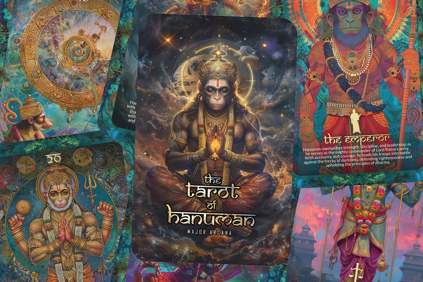 The Tarot of Hanuman - 22 Major Arcana - Embark on an extraordinary spiritual journey - The Deity of Strength, Will, knowledge