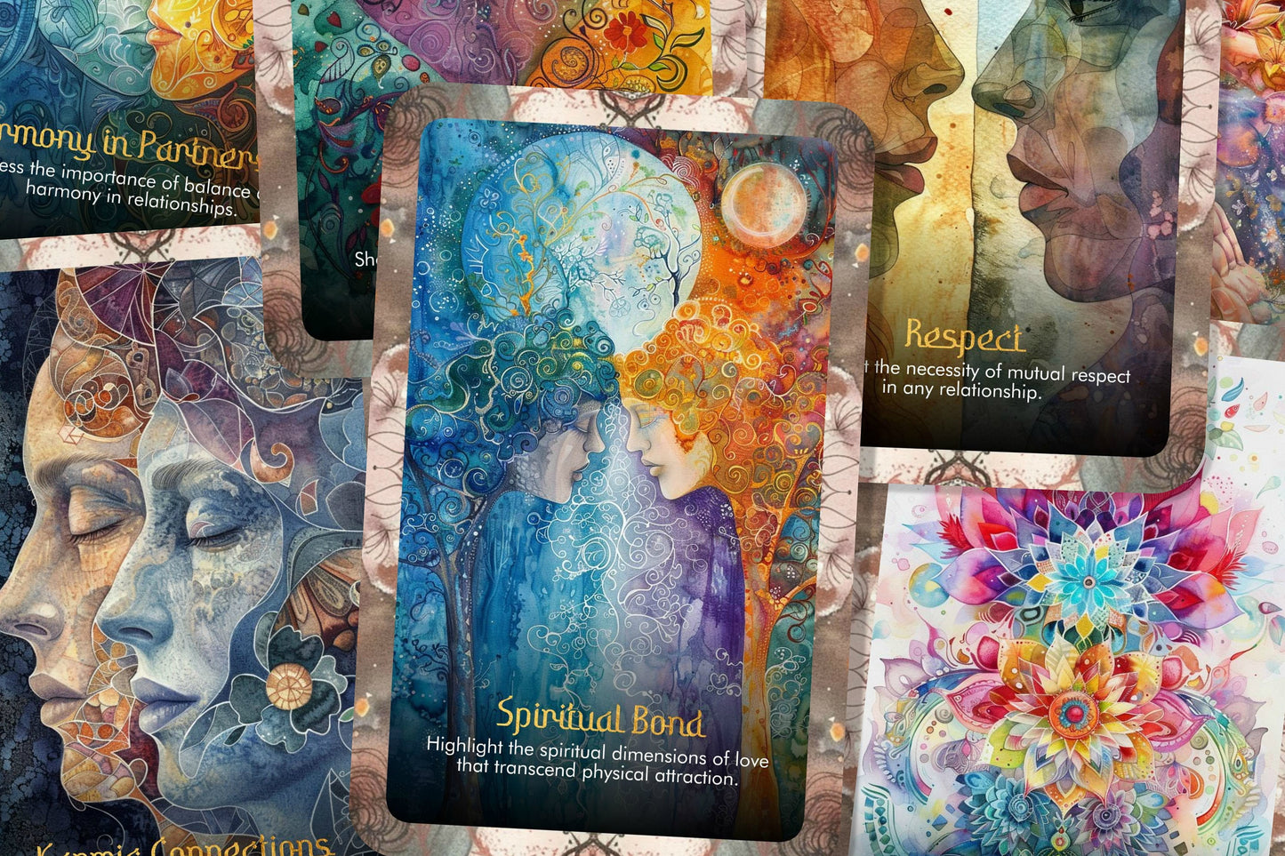 The Love Mantra - Oracle Cards - Ignite Passion, Inspire Connection - Divination tools