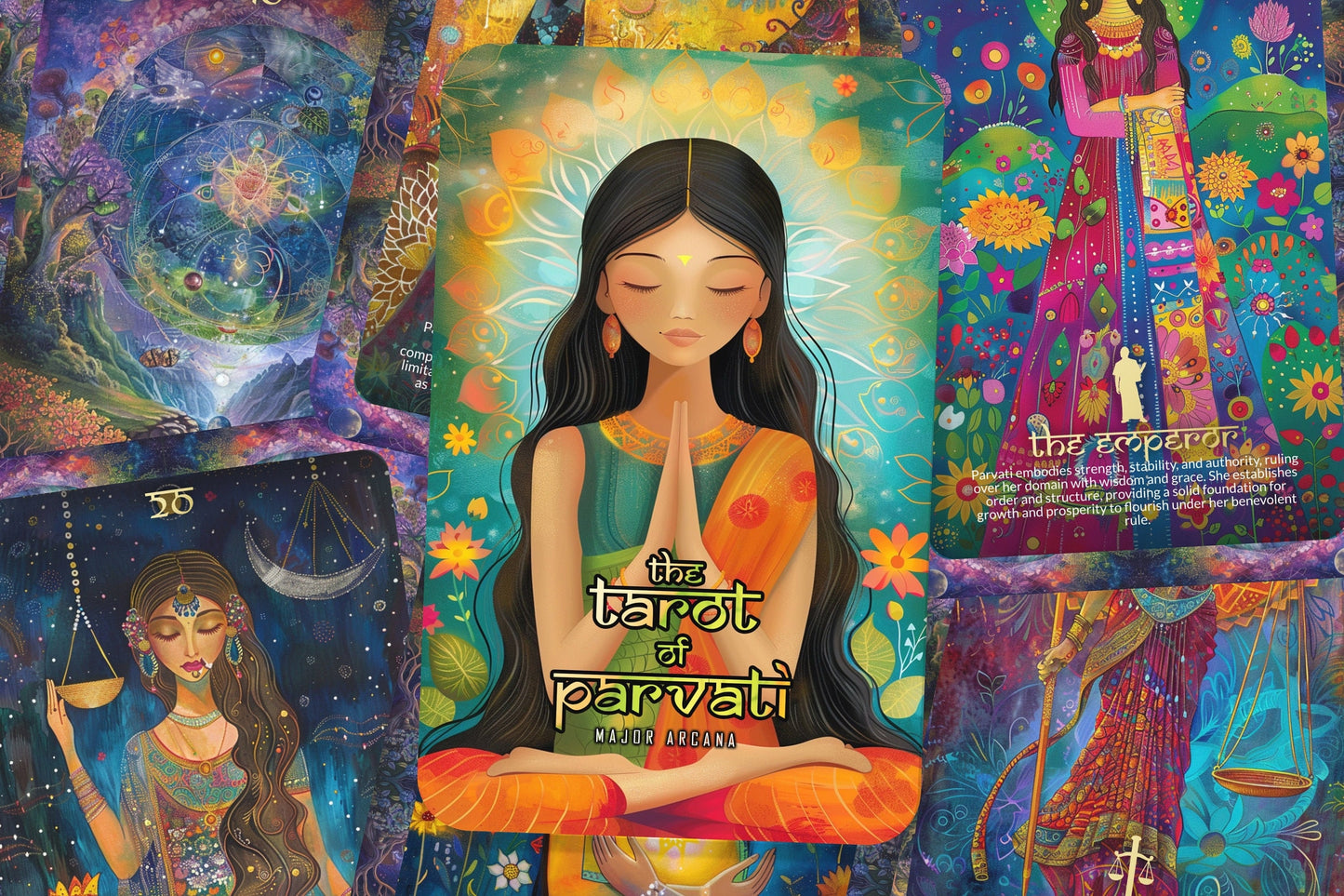 The Tarot of Parvati - 22 Major Arcana - A unique spiritual journey - Goddess Cards - The goddess of fertility, love, devotion, and power.