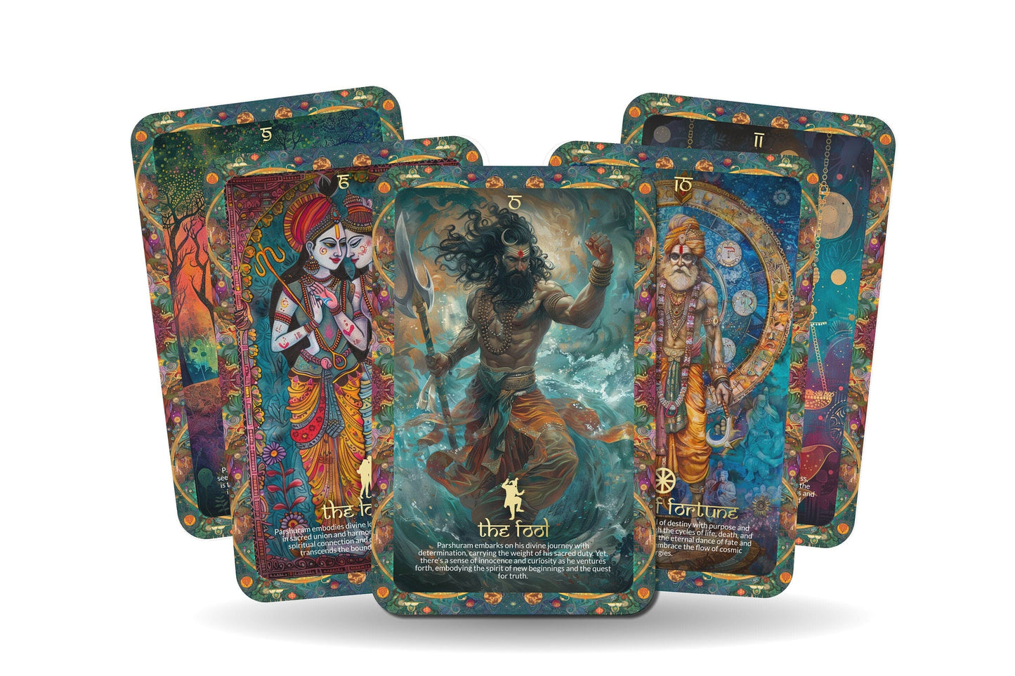 The Tarot of Parshuram  - Major Arcana - Embark on a spiritual odyssey led by the Hindu sage, renowned for dispelling obstacles.