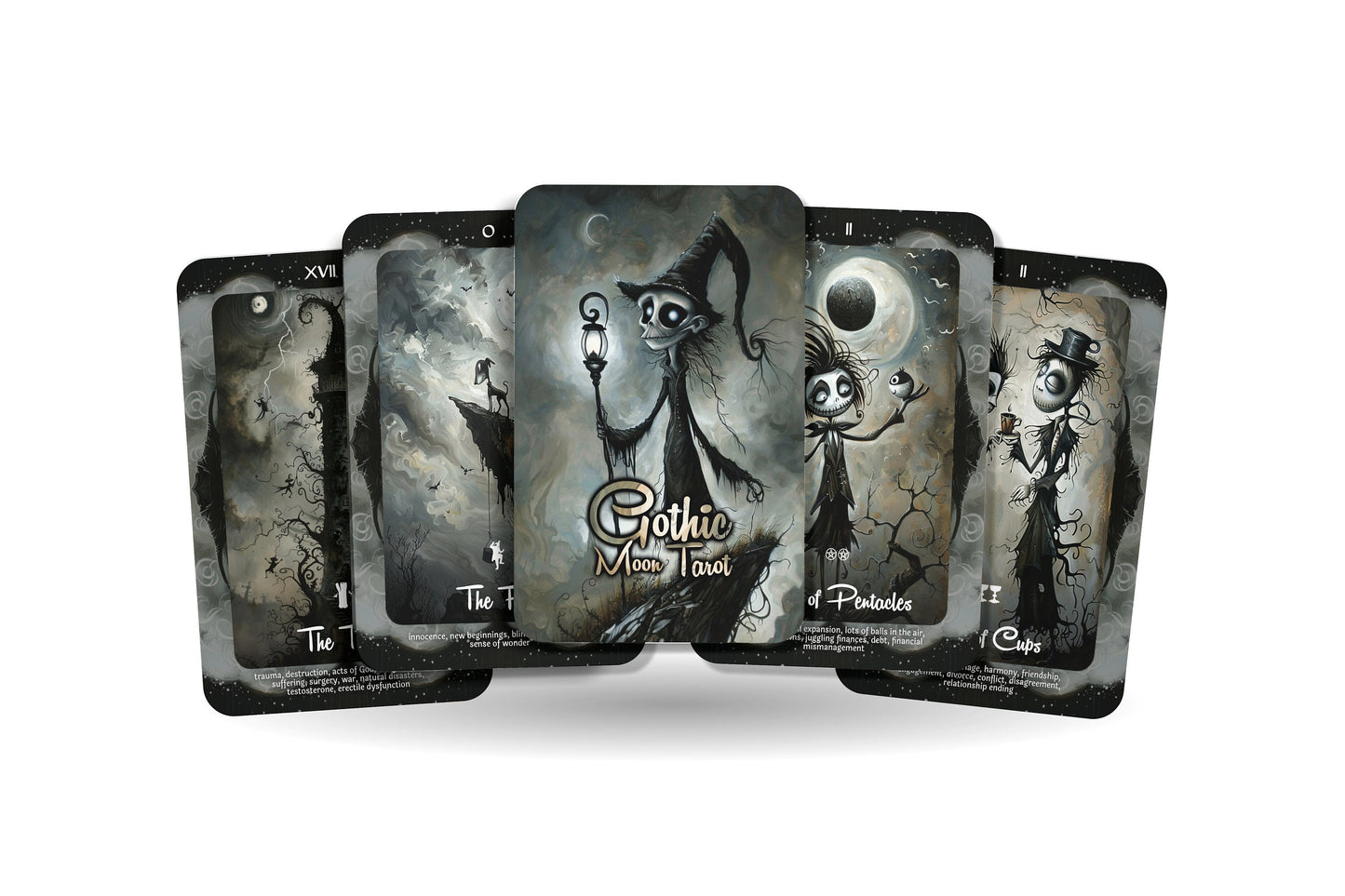 Gothic Moon Tarot - 78 cards - Explore the deeper, shadowy aspects of Your Psyche