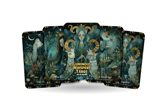 Luminous Whispers Tarot - 22 Major Arcana - Explore the hidden depths of your soul For daily Reflection - Divination tool