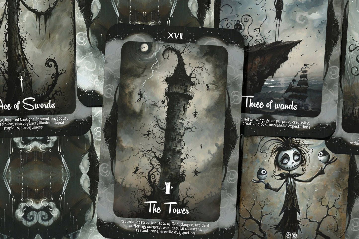 Gothic Moon Tarot - 78 cards - Explore the deeper, shadowy aspects of Your Psyche