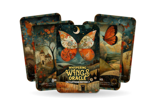 Whispering Wings Oracle - The Fluttering Butterfly -  22 Oracle Cards