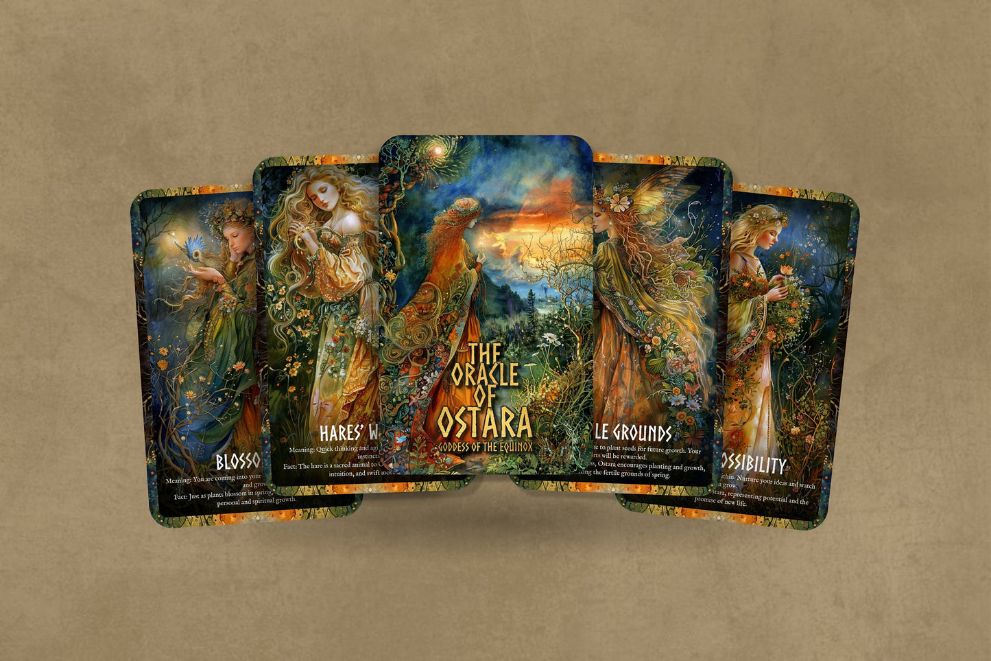 The Oracle of Ostara - Goddesses of the Equinox  - Oracle cards - Nordic Goddess Insights - Divination Tools