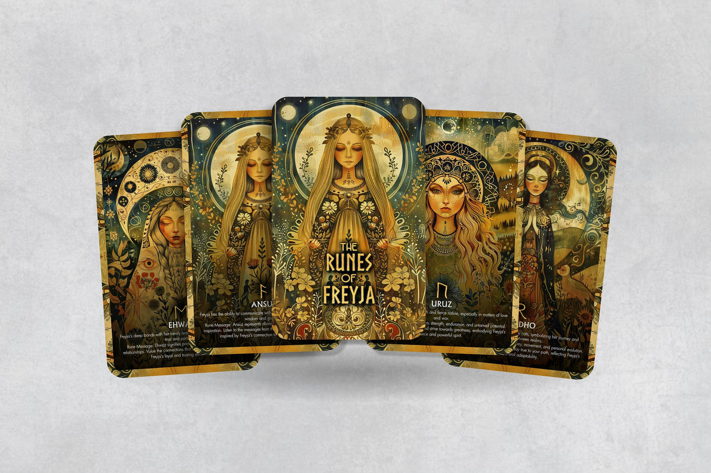 The Runes of Freyja - 26 cards - Runes Oracle - Oracle Deck - Fortune Telling - Divination tools - Oracle Gift