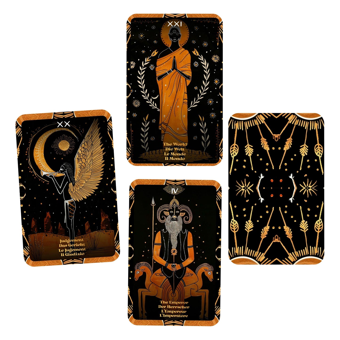 Golden Dreams Tarot - 22 Major Arcana - English | German | French | Italian