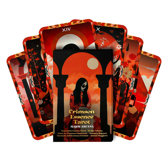 Crimson Essence Tarot - 22 Major Arcana - English | German | French | Italian