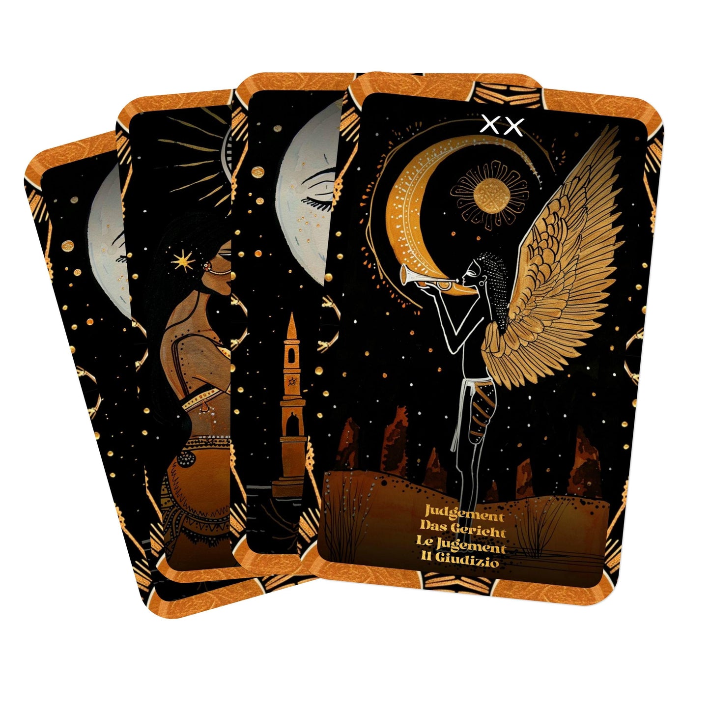 Golden Dreams Tarot - 22 Major Arcana - English | German | French | Italian