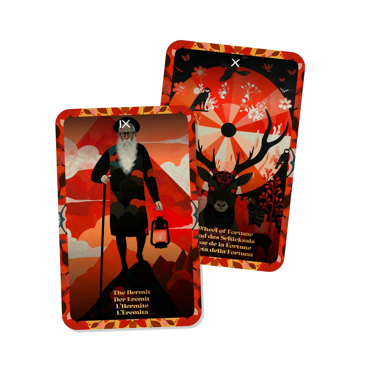 Crimson Essence Tarot - 22 Major Arcana - English | German | French | Italian