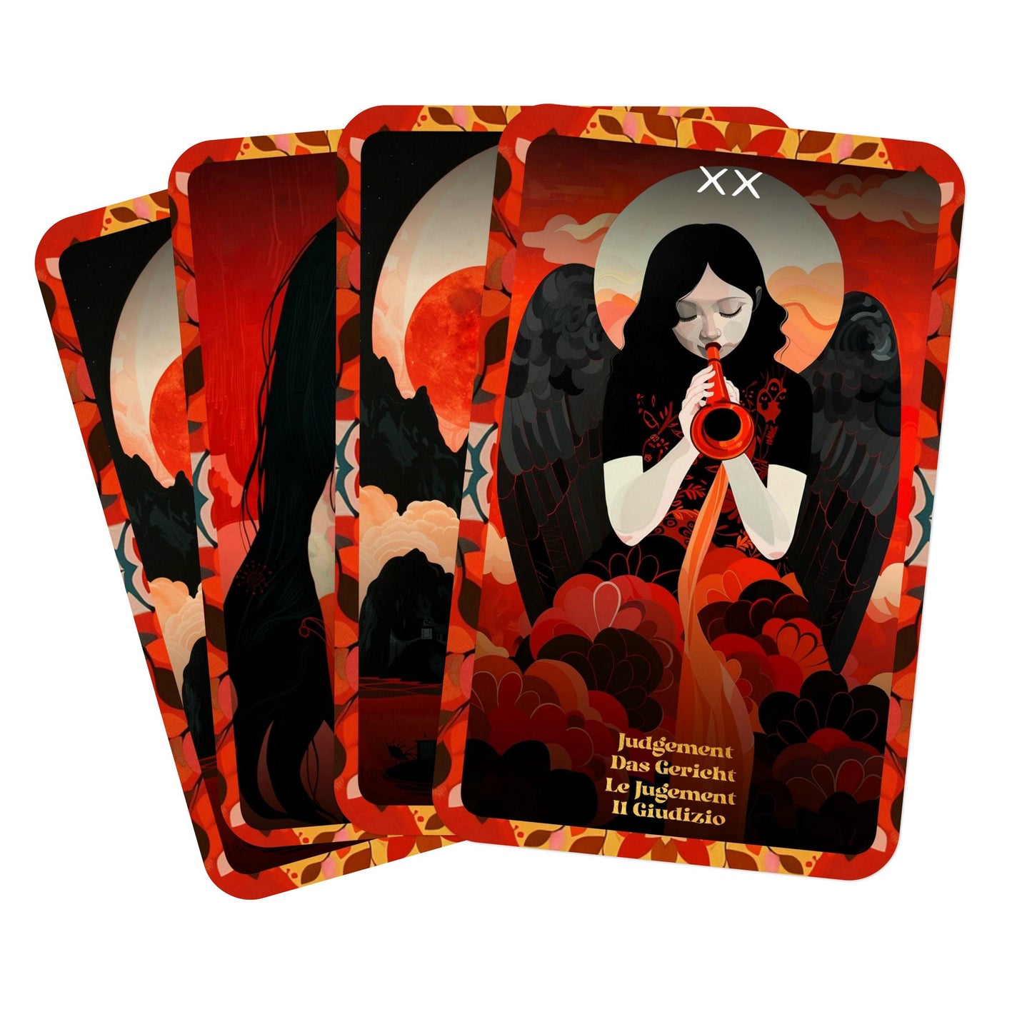 Crimson Essence Tarot - 22 Major Arcana - English | German | French | Italian