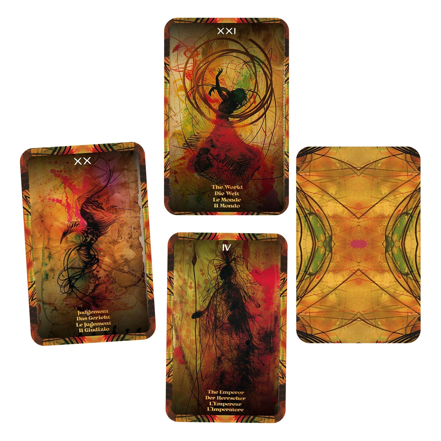 Vibrant Lines Tarot - 22 Major Arcana - English | German | French | Italian