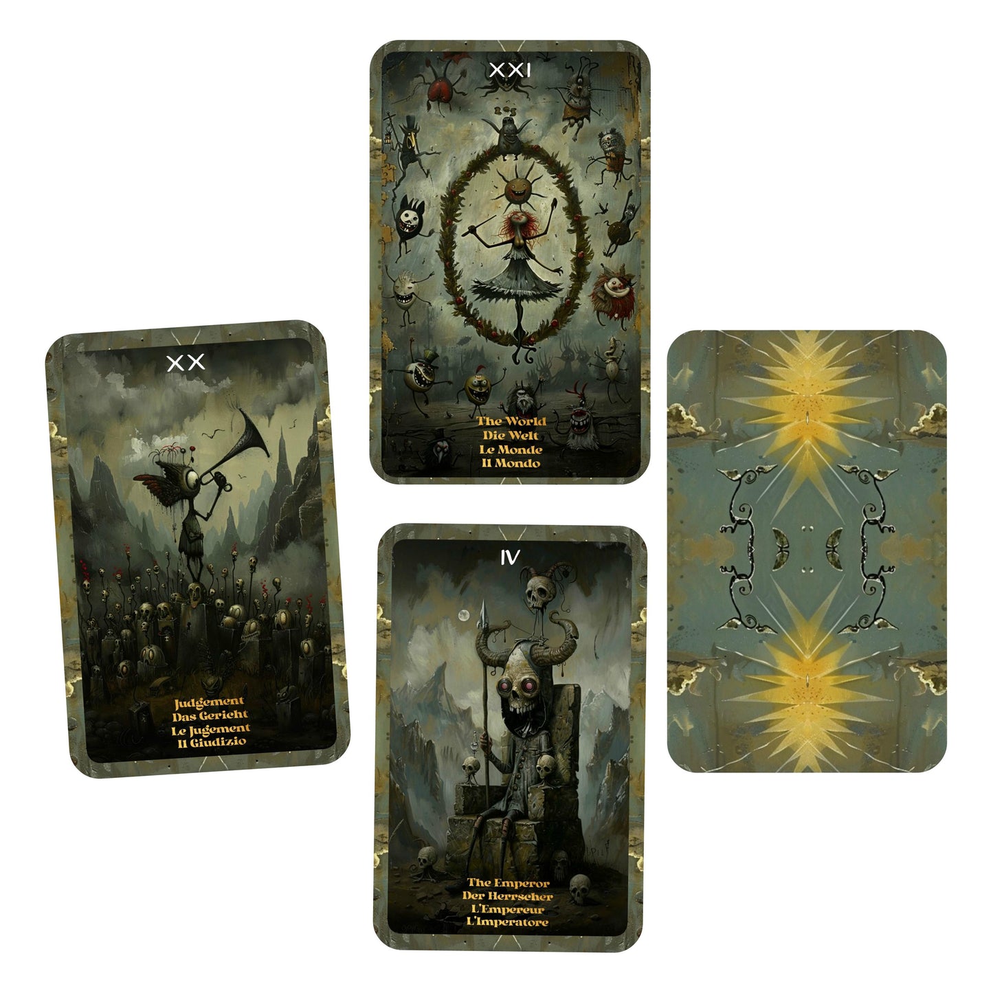 Twisted Shadows Tarot - 22 Major Arcana - English | German | French | Italian