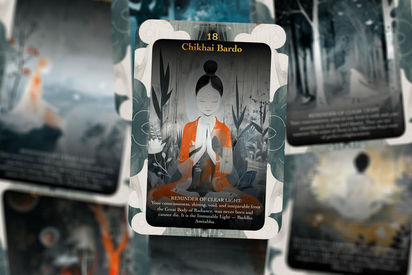 The Tibetan Book of the Dead - Book 1 Card Deck | Spiritual Wisdom & Meditation Cards by Jeff Carreira - 80 Oracle cards