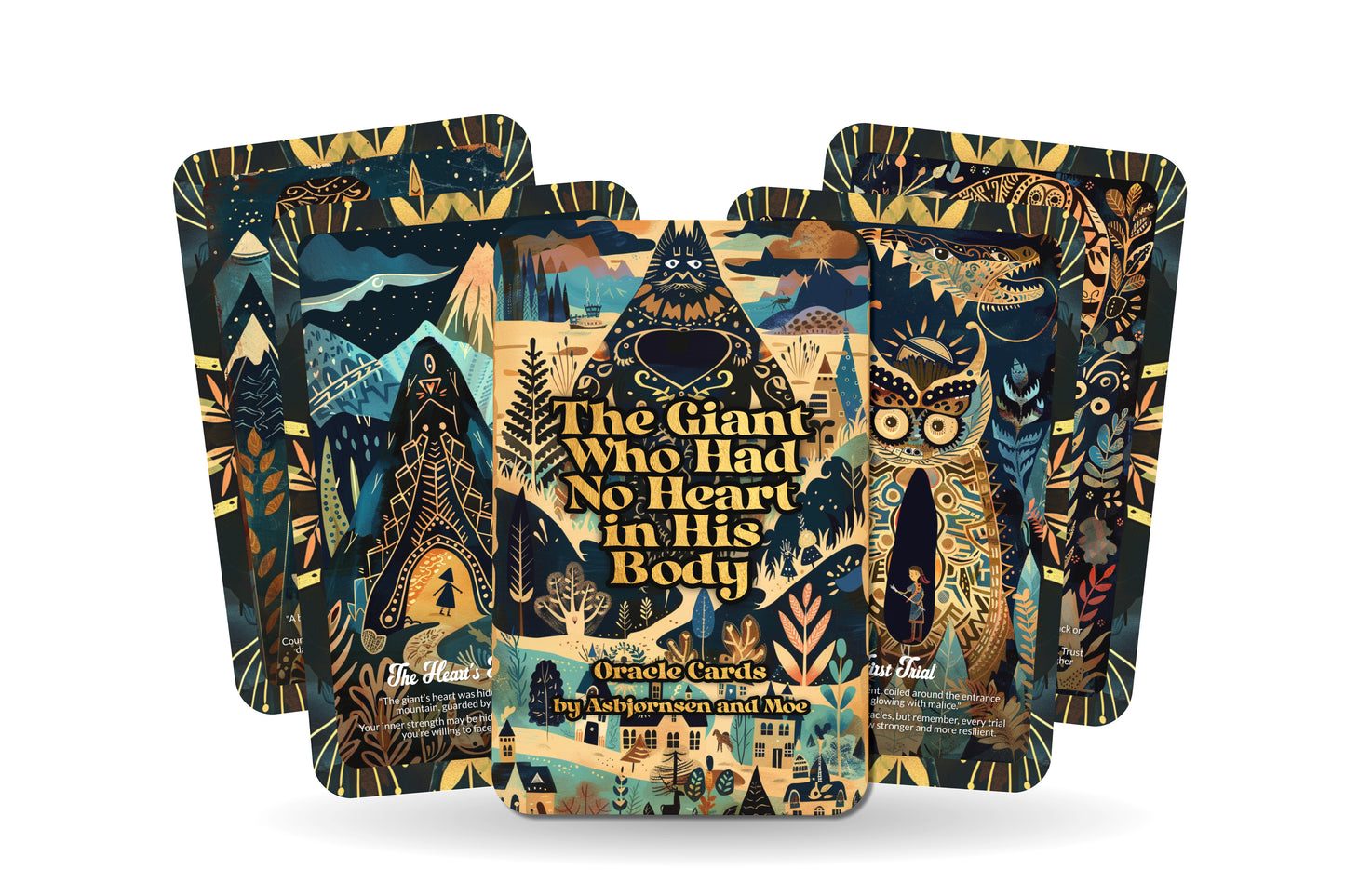 The Giant Who Had No Heart in His Body - 22 Oracle Cards - Conquer Fears With Bravery and Compassion